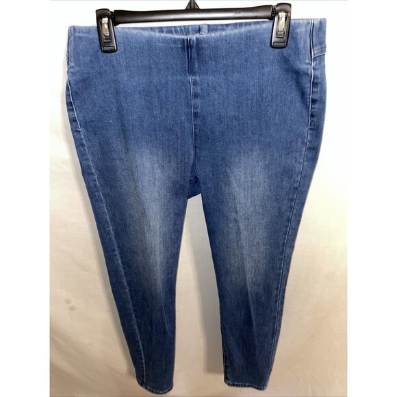 Soft Surroundings Women’s Straight Jeans Sz 32x28 Blue Streetwear School College - Picture 1 of 12